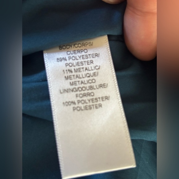 Kay Unger Women’s Sutton Midi Dress Rainforest Metallic Size 8 - Picture 10 of 11